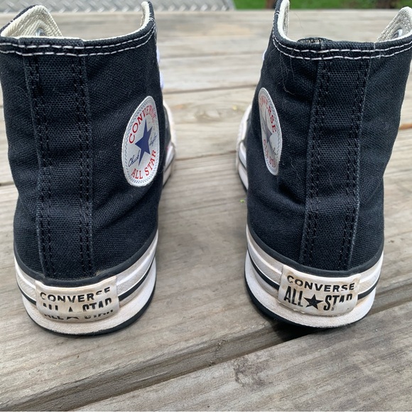 CONVERSE ALL STAR Chuck Taylor Youth Size US 2 EUR 33.5 Black Sneakers - Picture 4 of 8